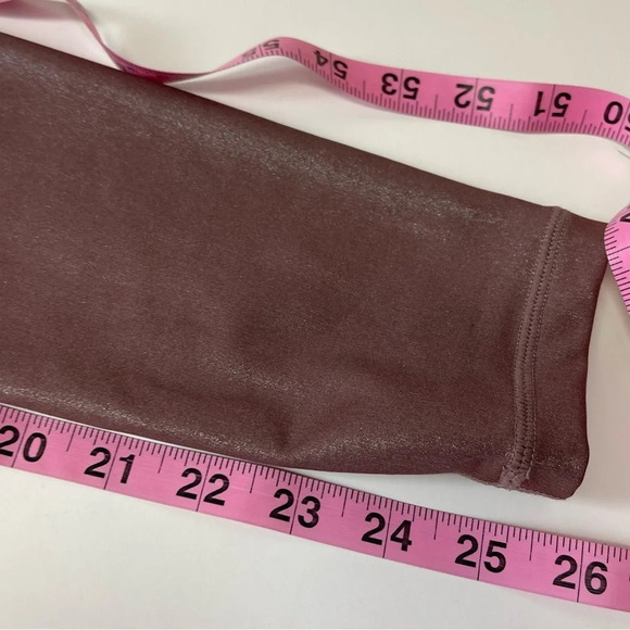 Athleta Chaturanga Tights Womens Size XS Pink Shimmer Stretch Leggings - Picture 13 of 13